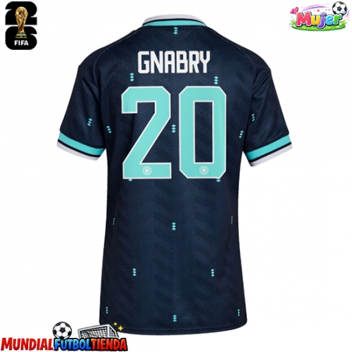 Camiseta Alemania Serge Gnabry #20 Segunda Equipación Replica Mundial 2026 para mujer mangas cortas
